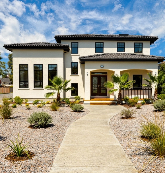 Modern custom home exterior built by Pro Contractor LA in Los Angeles