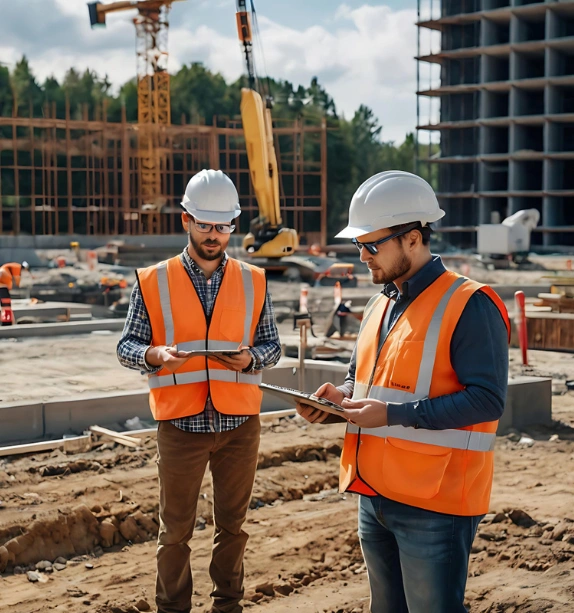 General contractor team reviewing construction site by Pro Contractor LA Los Angeles