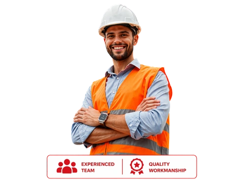 General contractor team with project background by Pro Contractor LA Los Angeles